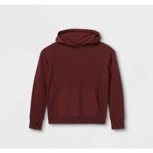 All in Motion Performance Hooded Sweatshirt Maroon Boys XS (4/5)